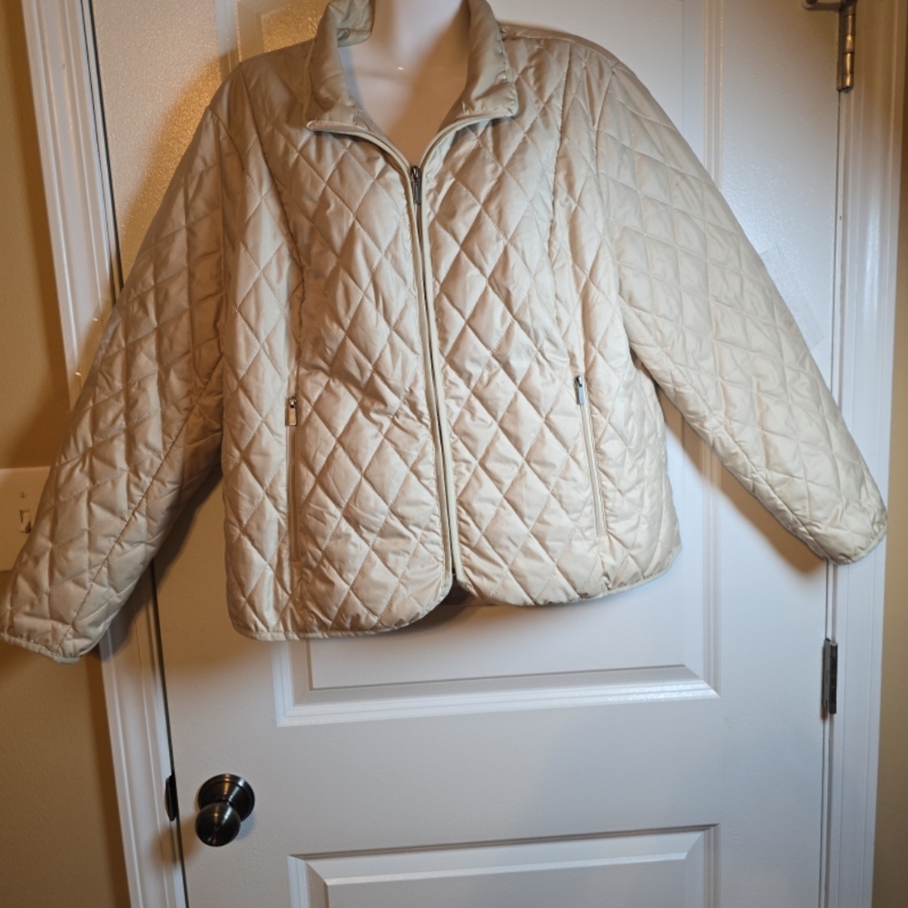 Lands' End Women's Quilted Tan Puffer Jacket